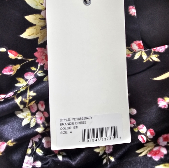 Nwt Revolve likely 4 floral satin babydoll brandie mini dress - Picture 9 of 10
